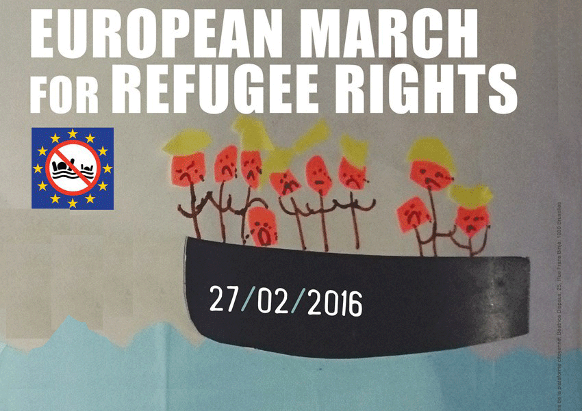 EU march for refugee rights