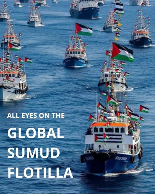 We stand in solidarity with the activists from the Global Sumud Flotilla. Do you not have a boat, but want to take action against this genocide? Hit the streets and join a local protest. Or call your national ministery of foreign affairs to demand an immediate release of the activists from your country aboard of the Sumud Flotilla. You can find the phone numbers per country and more information on how to help on the website of @globalsumudflotilla

#gaza #freepalestine #sumud #flotilla #protest